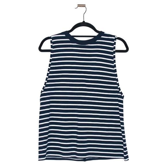 Lululemon Athletica Navy Striped Tank Top Size 2 - Picture 1 of 5